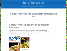 Tablet Screenshot of kneipp-gunzenhausen.de